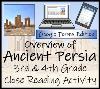 Preview of Ancient Persia Close Reading Activity Digital & Print | 3rd Grade & 4th Grade
