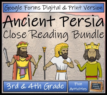 Preview of Ancient Persia Close Reading Passages | Digital & Print | 3rd Grade & 4th Grade