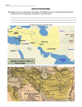 Preview of Ancient Persia Maps, Laws, and Irrigation Handout