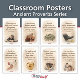 Ancient Proverbs Motivational Classroom Posters (set of 8)