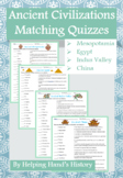 Ancient River Valley Civilizations Activity Matching with 
