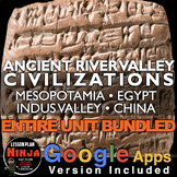 Ancient River Valley Civilizations Unit: PPTs, Worksheets,