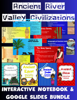 Preview of Ancient River Valley Civilizations Interactive Notebook & Google Slides Bundle