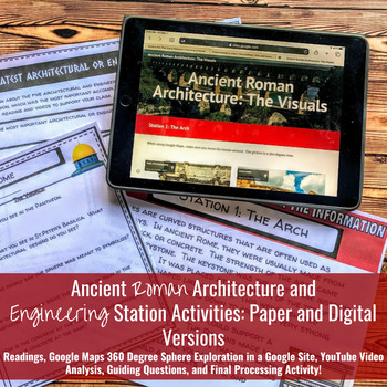 Preview of Ancient Roman Architecture &  Engineering Station Activities: Distance Learning