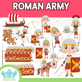 Preview of Ancient Roman Army Clipart (Lime and Kiwi Designs)