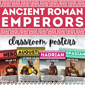 Preview of Ancient Roman Emperors Posters Ancient Rome Classroom Decor Bulletin Board