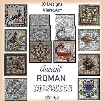 Preview of Ancient Roman Mosaics 10 Art designs Roman Empire