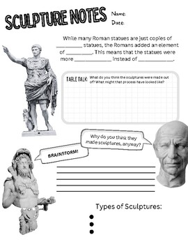 Preview of Ancient Roman Sculpture Guided Notes
