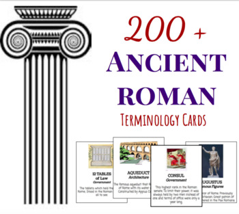 Preview of Ancient Roman Terminology Cards