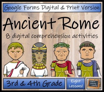 Preview of Ancient Rome Close Reading Activity Bundle Digital & Print | 3rd & 4th Grade