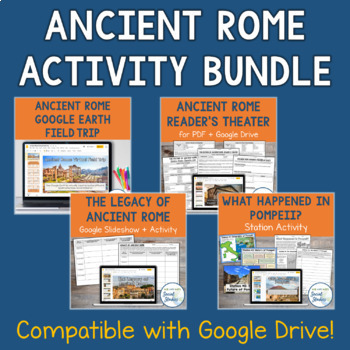 Preview of Ancient Rome Activities Bundle | Geography Activity, Stations, Readers Theater