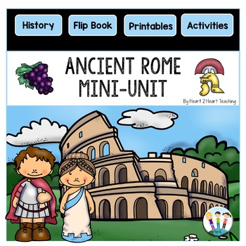 Preview of Ancient Rome Activities Mini Unit Reading Passage Worksheets & Flip Book