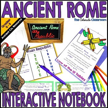 Preview of Ancient Rome Activities and Interactive Notebook Bundle