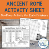 Ancient Rome Worksheet: Roman Numerals Guide + Puzzle | An
