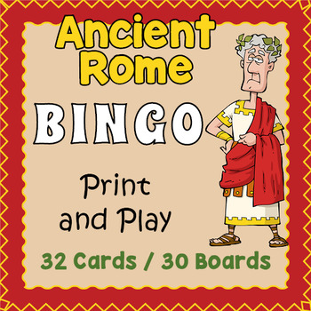 Preview of Ancient Rome BINGO & Memory Matching Card Game Activity