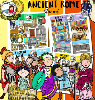 Preview of Ancient Rome- BUNDLE clip art- 236 items!