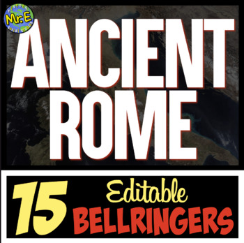 Preview of Ancient Rome Bellringers and Warmups for Ancient World History 