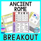 Ancient Rome Breakout Activity - Task Cards Puzzle Challenge
