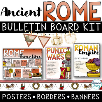 Preview of Ancient Rome Bulletin Board Kit | Rome Posters | Borders | Banners