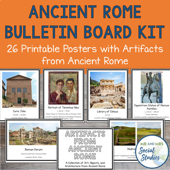 Preview of Ancient Rome Bulletin Board Kit with Primary Sources | Printable Posters
