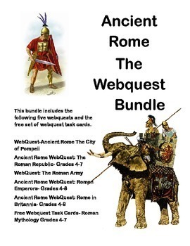 Preview of Ancient Rome Bundle A 5 WebQuest Collection