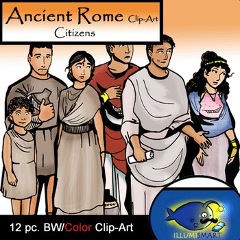 Preview of Ancient Rome Citizens (12 BW & Color)