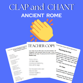 Preview of Ancient Rome Clap and Chant, World History, Fun, Kinesthetic activity