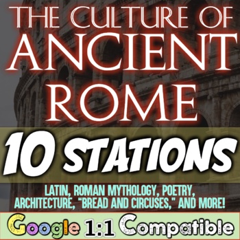 Preview of Ancient Rome Culture Daily Life Stations for Ancient Rome and Roman Empire