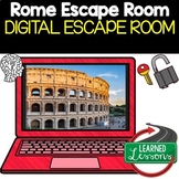 Ancient Rome Digital Escape Room, Breakout Room Test Prep,