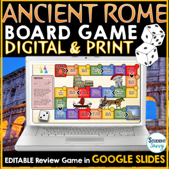 Preview of Ancient Rome Digital Game Google Slides | Review Digital Board Game