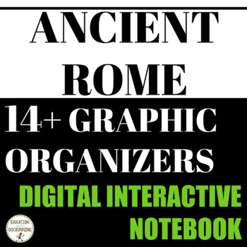 Ancient Rome Digital Interactive Notebook Graphic Organizers for Google Drive