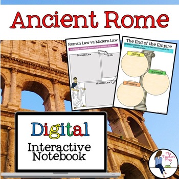 Preview of Ancient Rome Digital Interactive Notebook for Google Drive