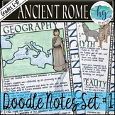 Ancient Rome Doodle Notes Set 1 for Geography and Founding
