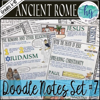 Preview of Ancient Rome Doodle Notes Set 7 for Judaism and Christianity in the Roman Empire