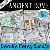 Ancient Rome Doodle Notes Bundle (differentiated, print & 