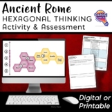 Ancient Rome EDITABLE Hexagonal Thinking Activity - Digita