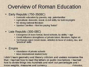 education ancient rome