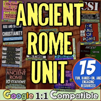 Preview of Ancient Rome Empire World History Activities Unit | Ancient Rome Activities Unit