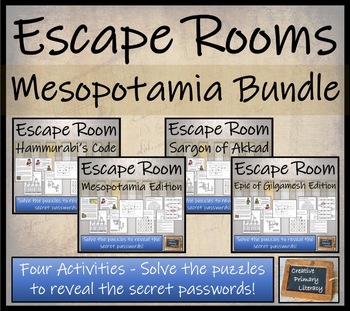 Preview of Ancient Mesopotamia Escape Room Activity Bundle | 5th Grade & 6th Grade