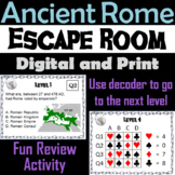 Ancient Rome Activity Escape Room (Roman Empire, Julius Ca