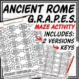 Ancient Rome G.R.A.P.E.S. Maze Activity & Reference Sheet