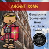 Ancient Rome: Geography Scavenger Hunt  and Task Cards - D
