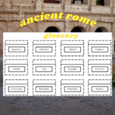 Ancient Rome Glossary Worksheet