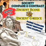 Ancient Rome & Greece SOCIETY Paired Passage Compare Write