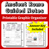 Ancient Rome - Guided Notes - Printable Graphic Organizer 