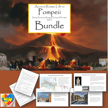 Preview of Ancient Rome Highlighted Power Point with Matching Fill in the Blank Worksheets