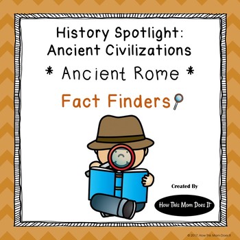 Preview of Ancient Rome History Unit - Fact Finding Notebook Pages