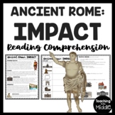 Ancient Rome Impact Reading Comprehension Worksheet