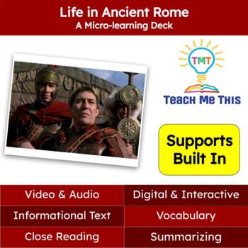 Preview of Ancient Rome Informational Text Reading Passage and Activities