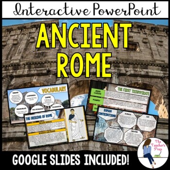 Preview of Ancient Rome Interactive PowerPoint Notes (Google Slides Compatible)
